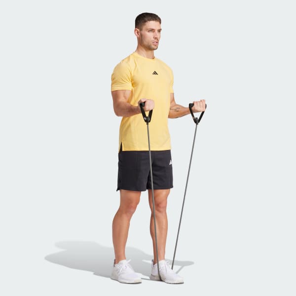Yellow Designed for Training Workout Tee