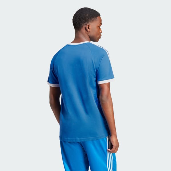 Adidas 3 stripes blue top