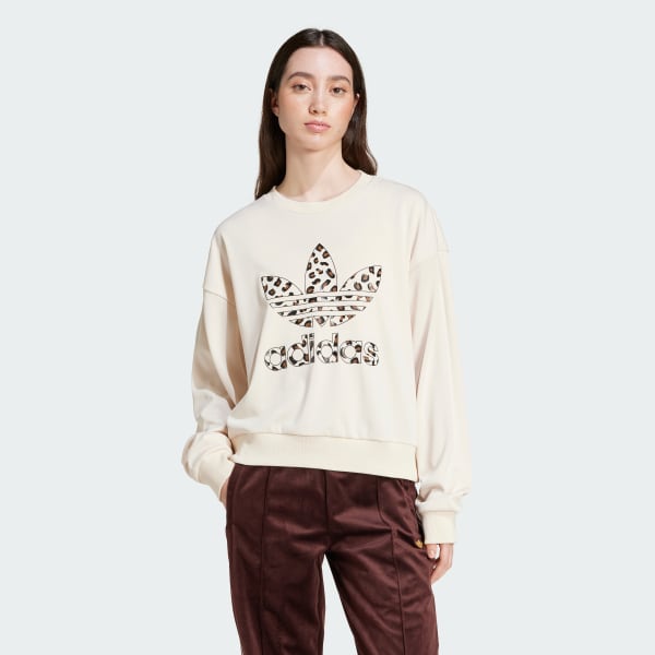 adidas Leopard Sweatshirt White Free Shipping with adiClub adidas US
