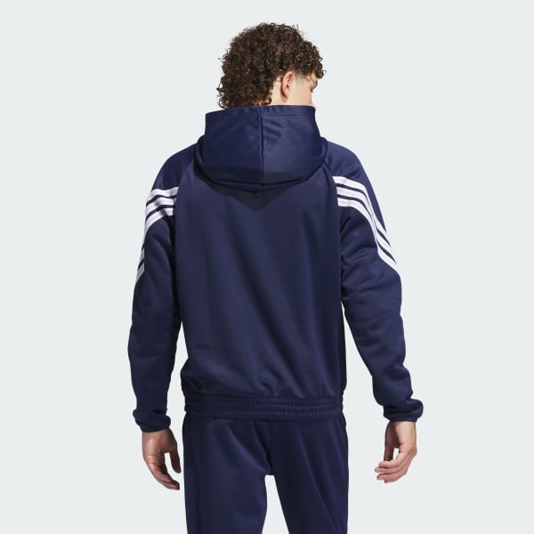 Adidas Basketball Crazy Warm Fleece Hoodie - Blue | Free