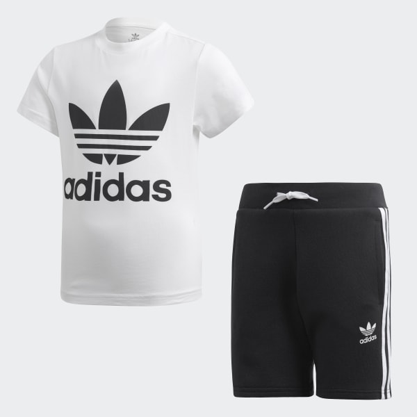 adidas Trefoil Shorts Tee Set - White | adidas Philipines