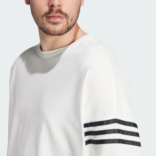 正品 adidas NEUCLASSICS Long-Sleeved T-shirt Adidas Originals Neuclassics T-Shirt Oversize à manches longues