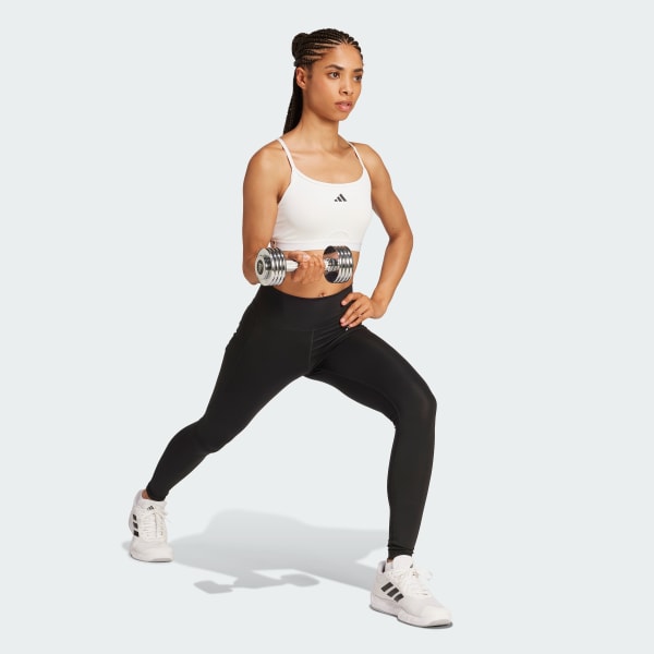 White Aeroreact Training 3-Stripes Bra