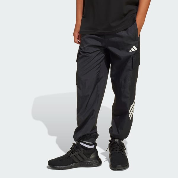 Μαύρο Future Icons 3-Stripes Woven Pants Kids