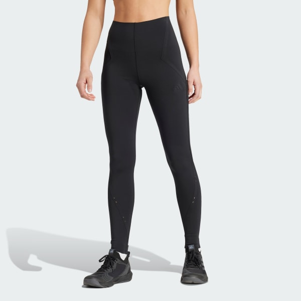 Negro Mallas Optime Best of adidas Largo Completo y Corte Muy Alto