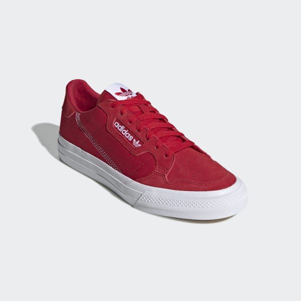 adidas Continental Vulc Shoes - Red 