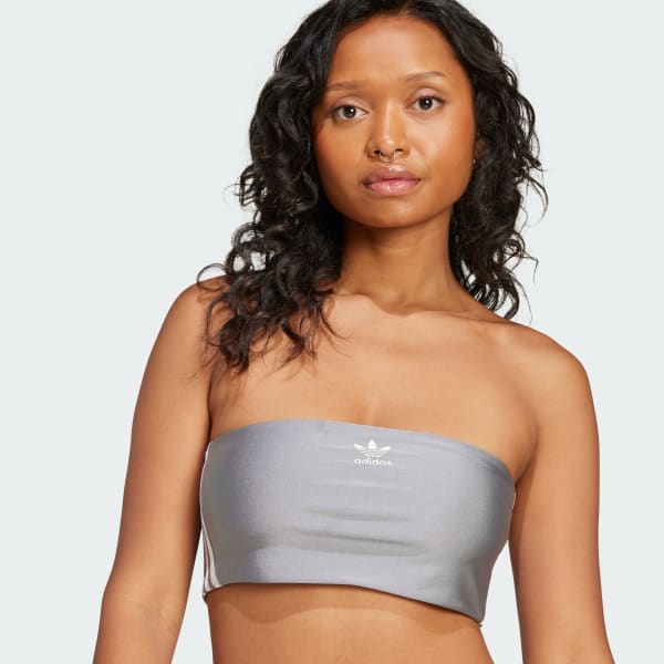adidas 3-Stripes Tube Top - Grey | adidas Switzerland