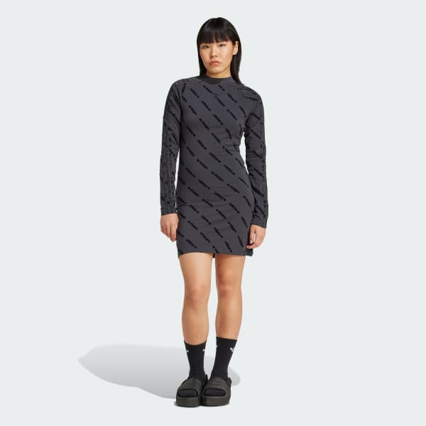 Grau Monogram Bodycon Dress