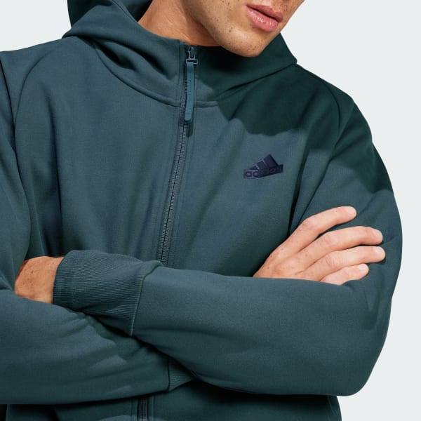 adidas Z.N.E. Winterized Full Zip Hooded Track Jacket Grey adidas Malaysia