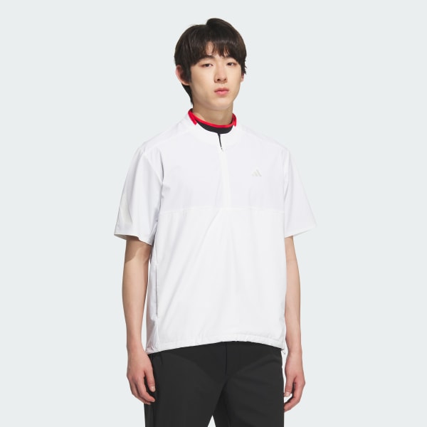 White 아디제로 반팔 쿼터집 풀오버