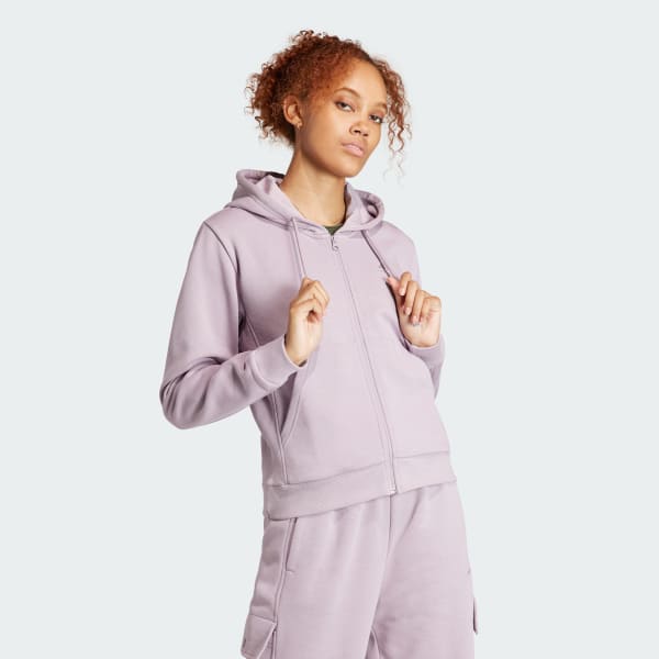 Morado Buzo con Capucha ALL SZN Cierre Frontal Tela Fleece