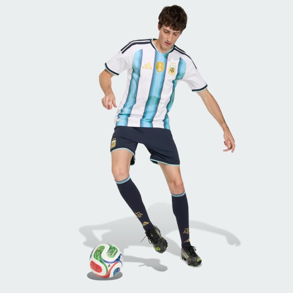 Azul Shorts Versão do Jogador Seleção Argentina 26