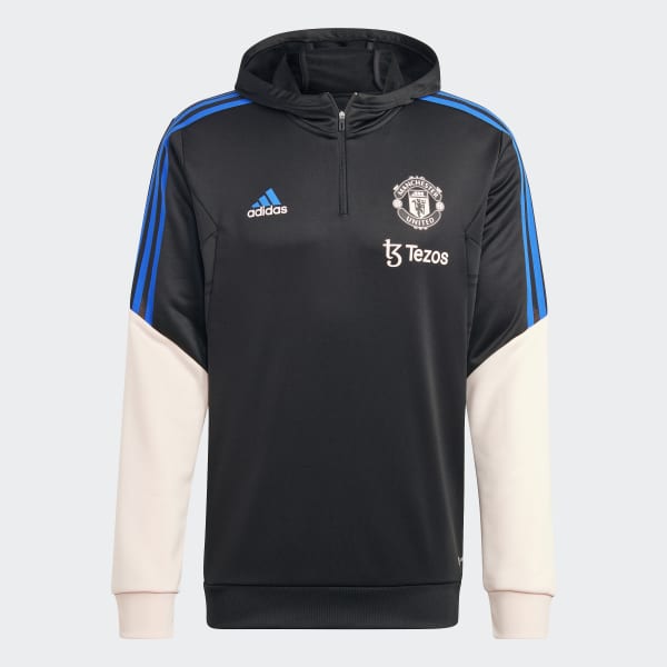 Black Manchester United Condivo 22 Hooded Track Top