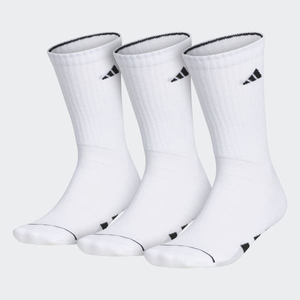 White Cushioned Crew Socks 3 Pairs HFC03A