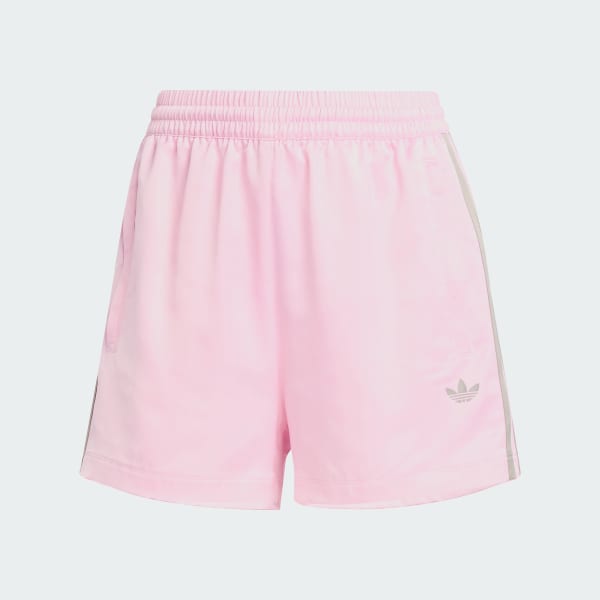 【ADIDAS】Pinstripe Satin Short Pants - Pink / KD2282 adidas Originals Pinstripe Satin Shorts - Pink | Free