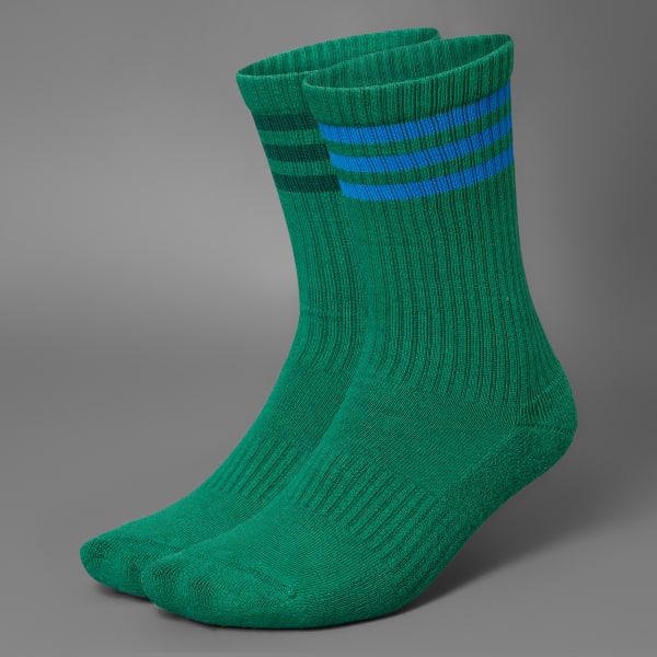 Green Rolling Links Crew Socks