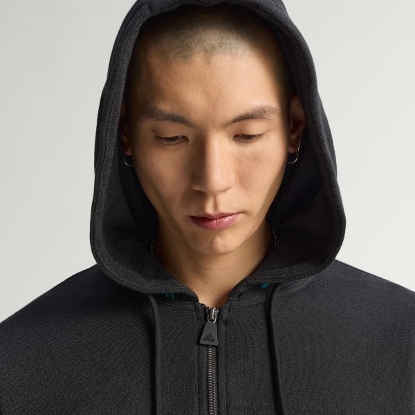 Black adidas Equipment Reflective Hoodie Full-Zip