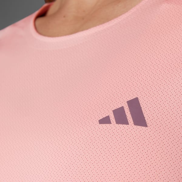 Rosa T-shirt da running adizero