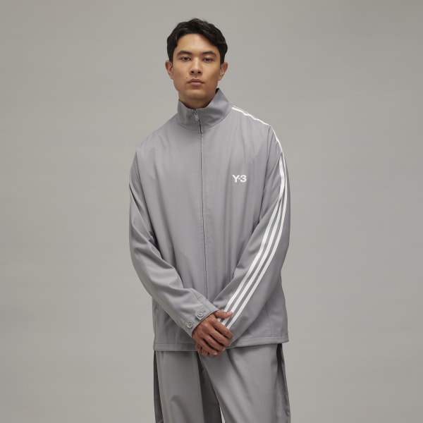 トップス Y-3 REFINED WOOL 3-STRIPES TRACK TOP XS adidas Y-3 Refined Wool 3-Stripes Track Top - Grey | adidas Thailand