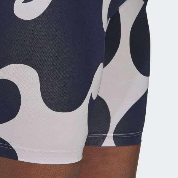 Lila Marimekko Rib Knee-Length Short Tights (Plus Size) CK082