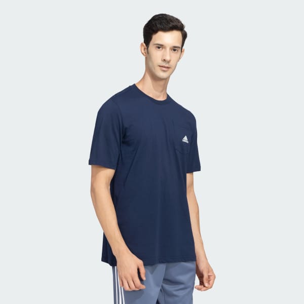 Blue adidas Logo Tee