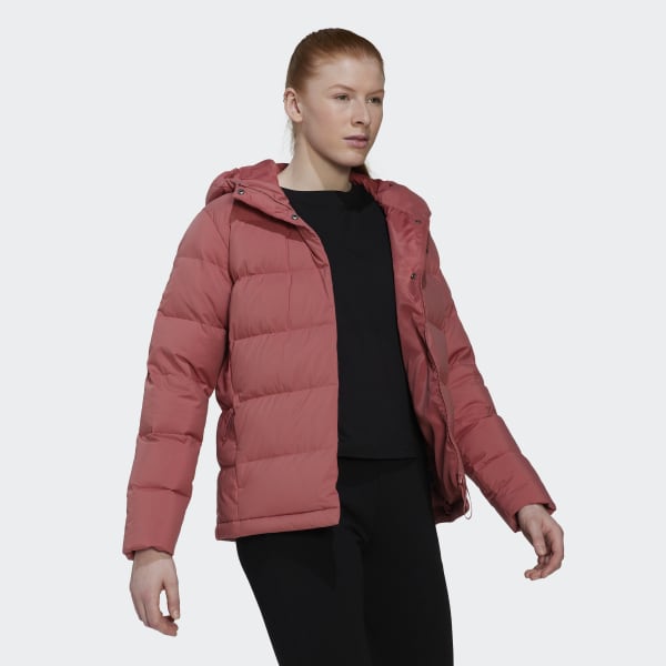 Red Helionic Hooded Down Jacket