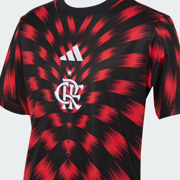 Vermelho Camisa Pre Jogo Flamengo Infantil 25/26
