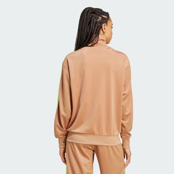 hnedá Tepláková bunda Adicolor Classic Firebird Loose