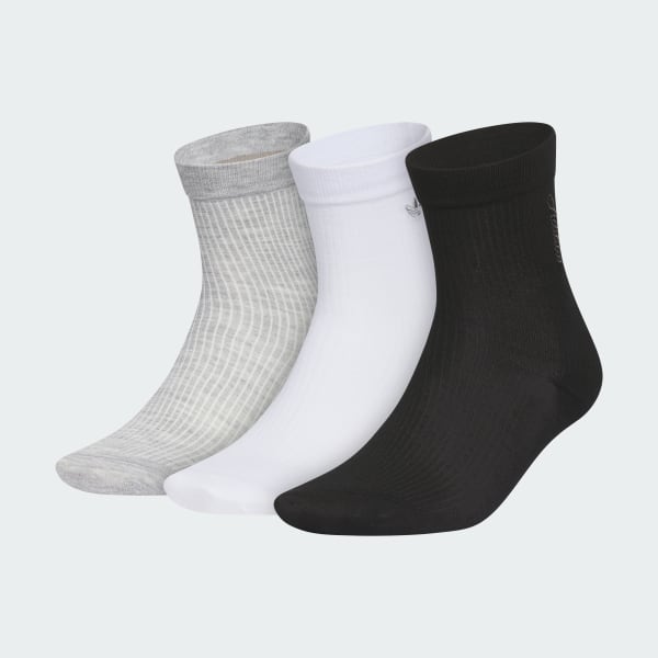 Grey Unisex Originals Signature 3-Pack High Quarter