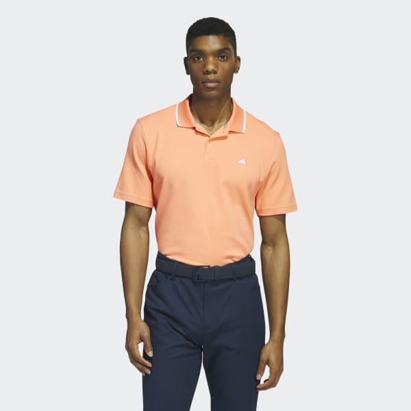 adidas Go-To Piqué Golf Polo Shirt Orange Men's Golf adidas US