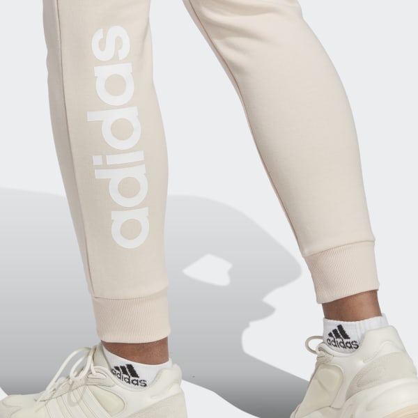 adidas Essentials Linear French Terry Cuffed Pants - Pink | Women\'s  Lifestyle | adidas US
