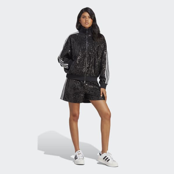 Black Blue Version Sequin Shorts