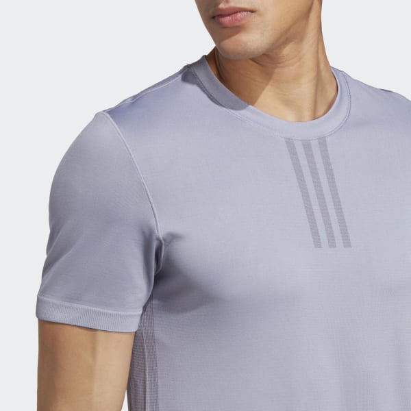 Paars AEROKNIT Yoga Base Naadloos Training T-shirt