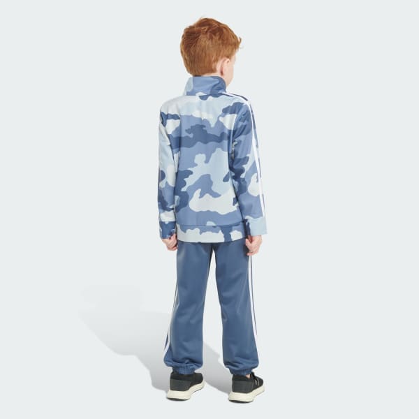 adidas 2 Piece Camo Printed 3 Stripes Tricot Jacket Set