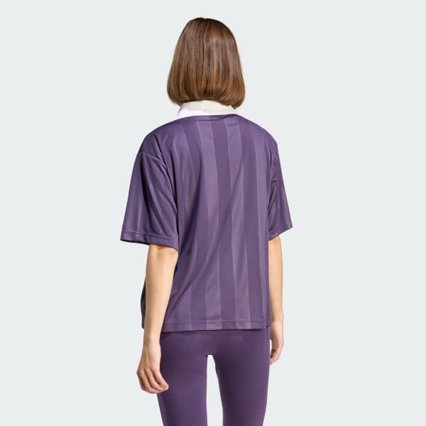 Morado Polera con Cuello Tiro