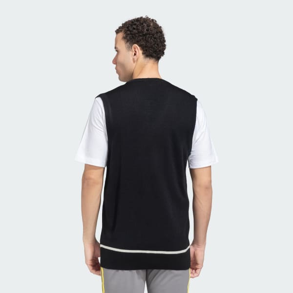adidas 3 Stripes Sweater Vest - Black | adidas India