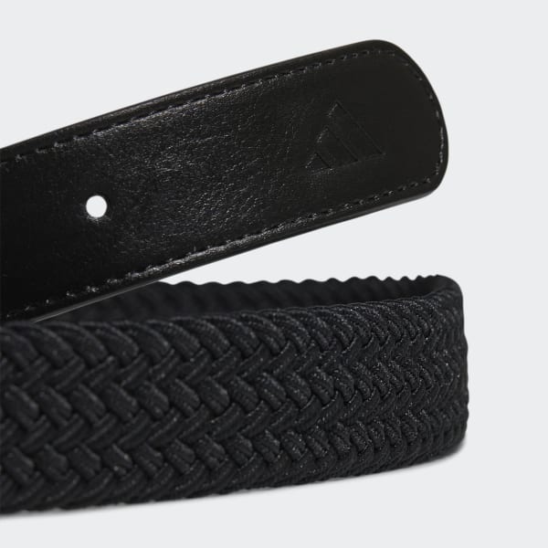 Black Polyurethane Leather Webbing Mix Belt