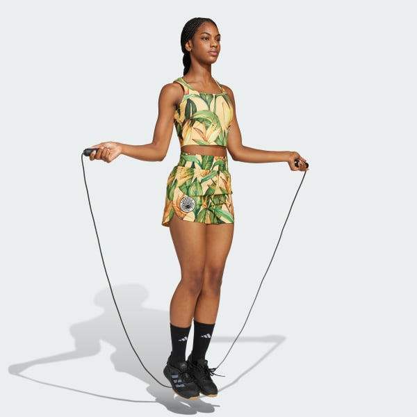 Geel adidas x FARM Rio Pacer Short