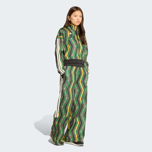 Czerń Spodnie dresowe adidas x FARM Tiro