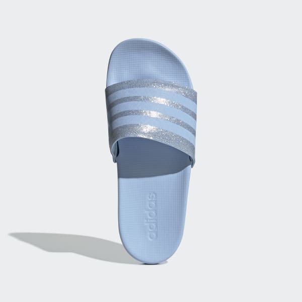 adidas slides women blue