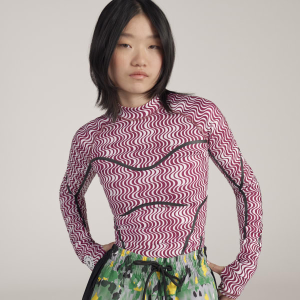 Weiss adidas by Stella McCartney TruePurpose Printed Longsleeve TU912
