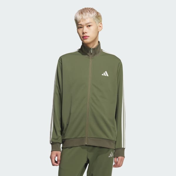 Green 3S 레귤러 핏 더블 니트 트랙탑