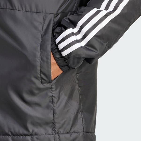 Essentials 3 Stripes Insulated Hooded Jacket