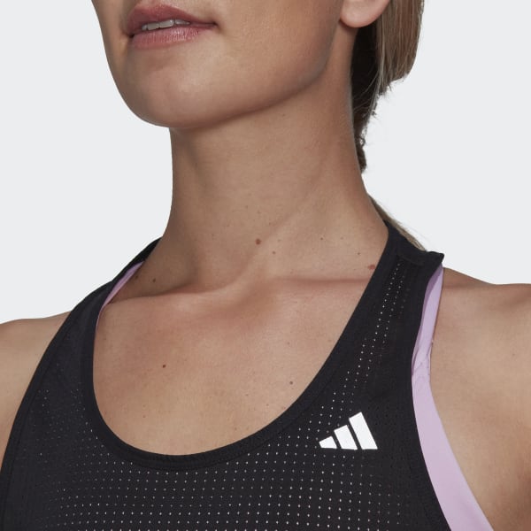Adidas Black Athletic Fit Tank Top Women Size L NEW Against Breast Can -  beyond exchange