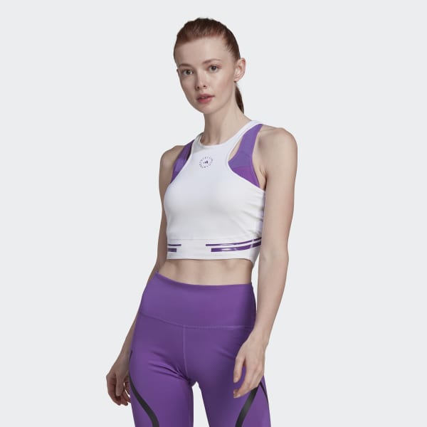 biela Top adidas by Stella McCartney TruePace Crop HEAT.RDY CL389