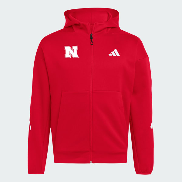 adidas Nebraska Cornhuskers Full Zip Player Travel ZNE