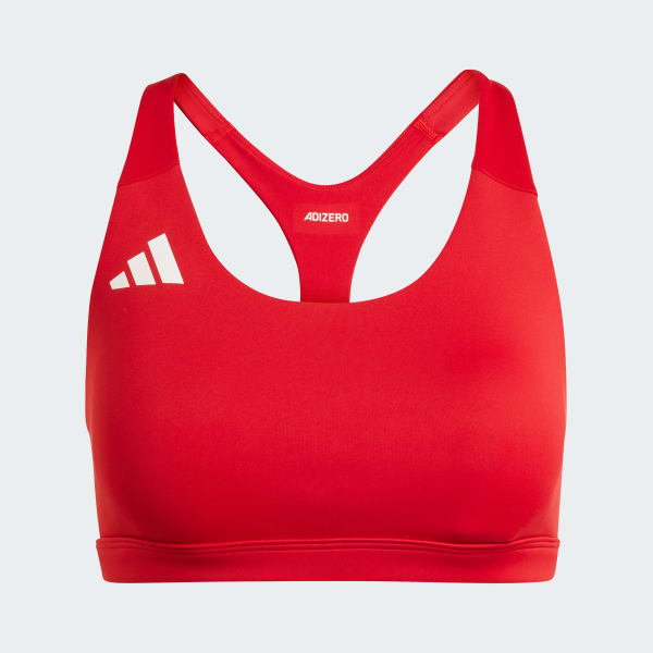 Red Adizero Essentials Run Medium-Support Bra