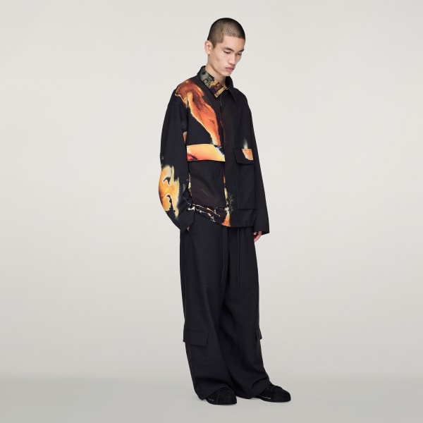 Black Y-3 AOP Sport Uniform Coach Jacket