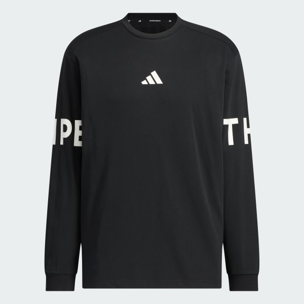 ブラック ワーディング パック ルーズフィット ヘビーシングルジャージー 長袖Tシャツ