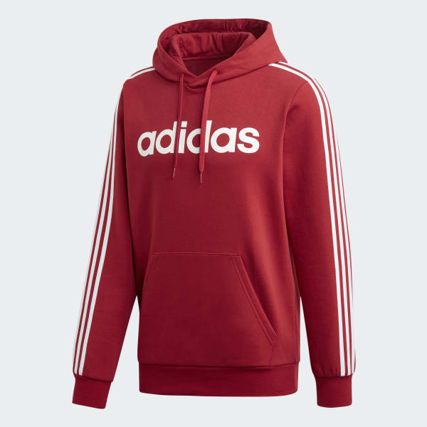 men's adidas essential 3 stripe pullover hoodie